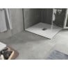 Mexen Hugo brodolură pătrată SMC 100 x 100 cm, alb, capac inox - 42101010-X