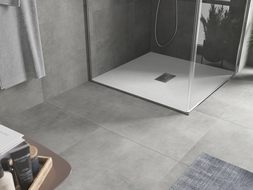 Mexen Hugo négyzet alakú zuhanytálca SMC 100 x 100 cm, fehér, inox burkolat - 42101010-X