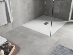 Mexen Hugo téglalap alakú SMC zuhanytálca 110 x 100 cm, fehér, inox takaróelem - 42101011-X