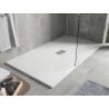 Mexen Hugo téglalap alakú zuhanytálca SMC 150 x 100 cm, fehér, inox takaró - 42101015-X