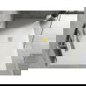 Mexen Hugo cadă dreptunghiulară SMC 160 x 100 cm, alb, capac aurie - 42101016-G