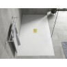 Mexen Hugo téglalap alakú SMC zuhanytálca 180 x 100 cm, fehér, arany fedél - 42101018-G
