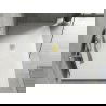 Mexen Hugo cadafă prost rectangular SMC 200 x 100 cm, alb, masca aurie - 42101020-G