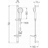 Mexen Fabia DB05 set cadă, Crom - 746503DB05-00