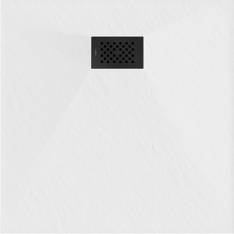 Mexen Hugo SMC négyszögletes zuhanytálca 70 x 70 cm, fehér, fekete takaróelemmel - 42107070-B