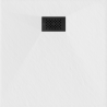 Mexen Hugo négyzetes zuhanytálca SMC 70 x 70 cm, fehér, fekete takaróval - 42107070-B