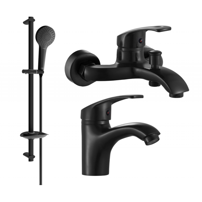 Mexen Fabia DB05 fürdőkád szett, fekete - 746503DB05-70