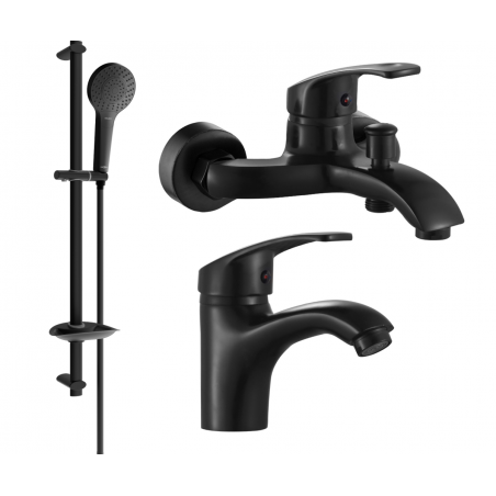 Mexen Fabia DB05 fürdőkád szett, fekete - 746503DB05-70