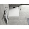 Mexen Hugo téglalap alakú zuhanytálca SMC 130 x 80 cm, fehér, fekete borítás - 42108013-B
