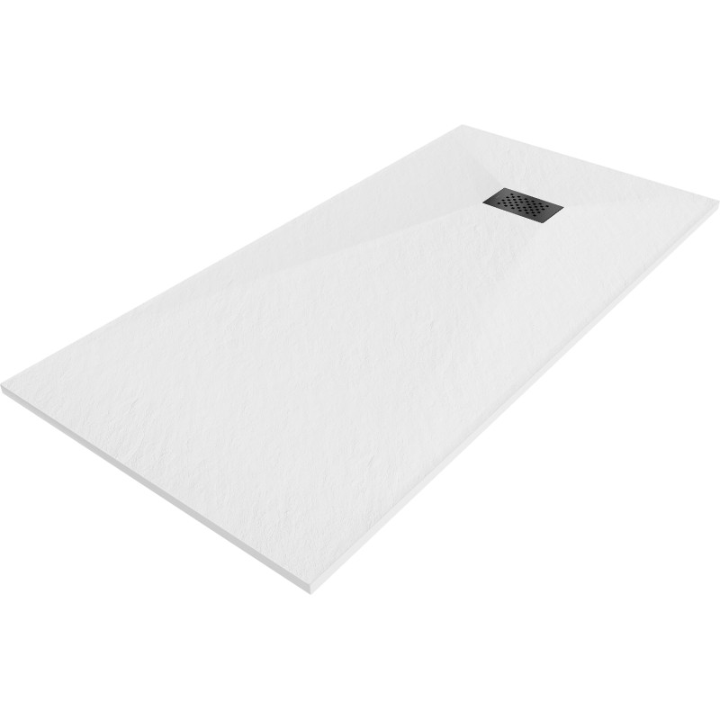 Mexen Hugo broască dreptunghiulară SMC 170 x 80 cm, albă, mascare neagră - 42108017-B