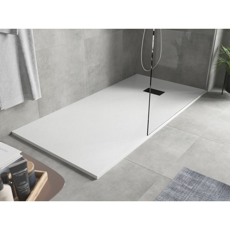 Mexen Hugo brodzik dreptunghiular SMC 180 x 80 cm, alb, mascare neagră - 42108018-B