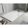 Mexen Hugo téglalap alakú SMC zuhanytálca 180 x 80 cm, fehér, fekete takaró - 42108018-B