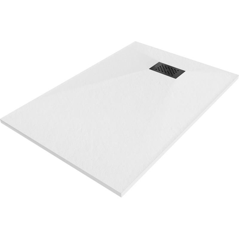 Mexen Hugo téglalap alakú SMC zuhanytálca 110 x 90 cm, fehér, fekete takarólemezzel - 42109011-B