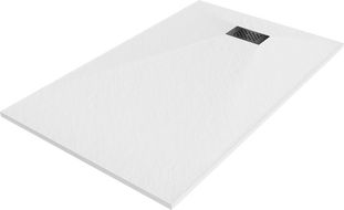 Mexen Hugo cadă rectangulată SMC 150 x 90 cm, alb, capac negru - 42109015-B