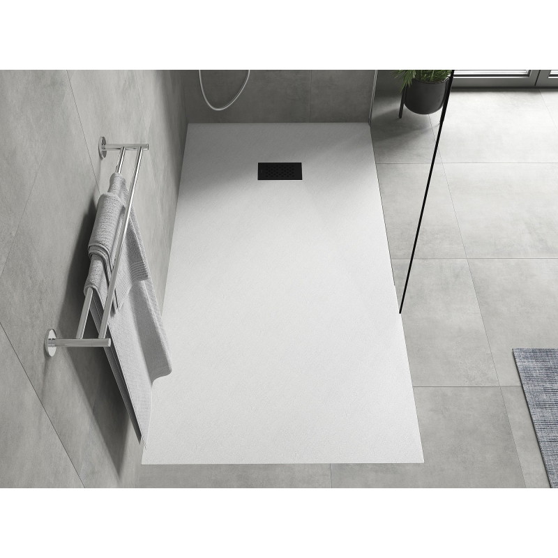 Mexen Hugo téglalap alakú SMC zuhanytálca 170 x 90 cm, fehér, fekete borítással - 42109017-B