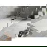 Mexen Hugo cadă rectangulară SMC 180 x 90 cm, alb, masă neagră - 42109018-B
