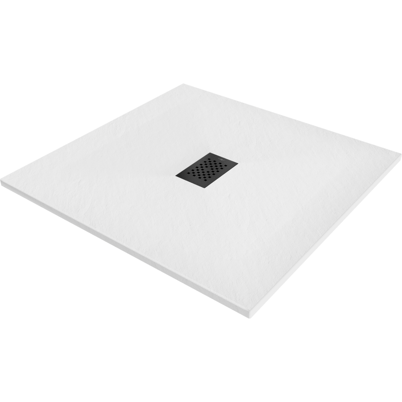 Mexen Hugo cadă de duș pătrată SMC 100 x 100 cm, albă, capac negru - 42101010-B