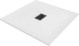Mexen Hugo cadă pătrată SMC 100 x 100 cm, alb, capac negru - 42101010-B