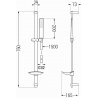 Mexen Fabia DB72 set de duș, Crom - 746504DB72-00