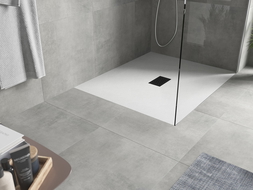 Mexen Hugo cadă de duș dreptunghiulară SMC 120 x 100 cm, albă, mască neagră - 42101012-B