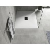 Mexen Hugo téglalap alakú zuhanytálca SMC 140 x 100 cm, fehér, fekete fedél - 42101014-B