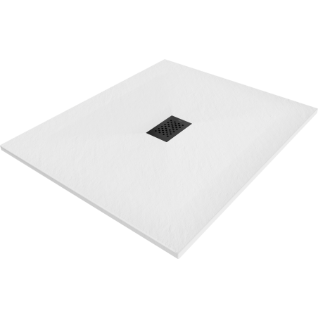 Mexen Hugo téglalap alakú SMC zuhanytálca 120 x 100 cm, fehér, fekete takaró - 42101012-B