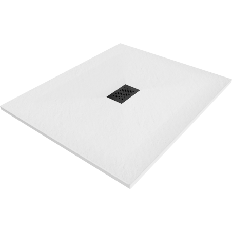 Mexen Hugo téglalap alakú zuhanytálca SMC 140 x 100 cm, fehér, fekete fedél - 42101014-B