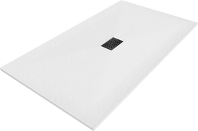 Mexen Hugo téglalap alakú SMC zuhanytálca 150 x 100 cm, fehér, fekete fedél - 42101015-B
