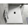 Mexen Hugo téglalap alakú SMC zuhanytálca 170 x 100 cm, fehér, fekete takarólemez - 42101017-B