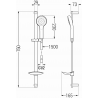 Mexen Fabia DB05 set de duș, Crom - 746504DB05-00