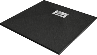 Mexen Hugo cadă pătrată SMC 70 x 70 cm, negru, capac inox - 42707070-X