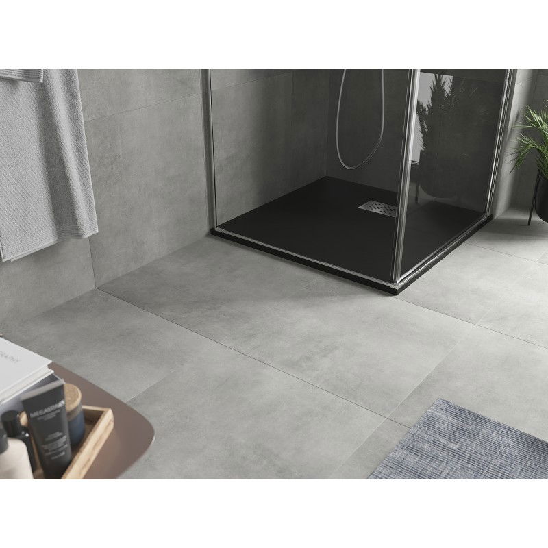 Mexen Hugo cadă de duș pătrată SMC 70 x 70 cm, negru, mască inox - 42707070-X