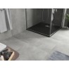 Mexen Hugo SMC négyzet alakú zuhanytálca 70 x 70 cm, fekete, inox takaró - 42707070-X