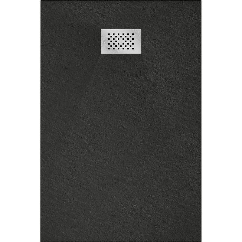 Mexen Hugo SMC téglalap alakú zuhanytálca 80 x 70 cm, fekete, inox burkolat - 42707080-X