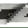 Mexen Hugo téglalap alakú SMC zuhanytálca 130 x 70 cm, fekete, inox takaróval - 42707013-X
