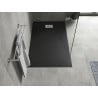 Mexen Hugo cadă dreptunghiulară SMC 150 x 70 cm, negru, capac inox - 42707015-X