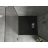 Mexen Hugo SMC 80 x 80 cm-es négyzet alakú zuhanytálca, fekete, inox borítással - 42708080-X