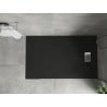 Mexen Hugo cădiță de duș dreptunghiulară SMC 140 x 80 cm, neagră, mască inox - 42708014-X