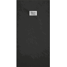 Mexen Hugo bazin prostern cu dimensiuni 170 x 80 cm, negru, capac inox - 42708017-X