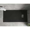Mexen Hugo bazin prostern cu dimensiuni 170 x 80 cm, negru, capac inox - 42708017-X
