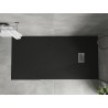 Mexen Hugo tăviță de duș dreptunghiulară SMC 170 x 80 cm, neagră, mască inox - 42708017-X