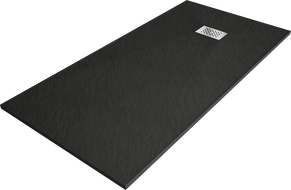 Mexen Hugo tavă de duș dreptunghiulară SMC 180 x 80 cm, negru, mască inox - 42708018-X