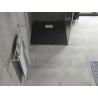 Mexen Hugo cabină de duș pătrată SMC 90 x 90 cm, negru, capac inox - 42709090-X