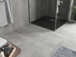 Mexen Hugo cada de dus pătrată SMC 90 x 90 cm, negru, capace inox - 42709090-X