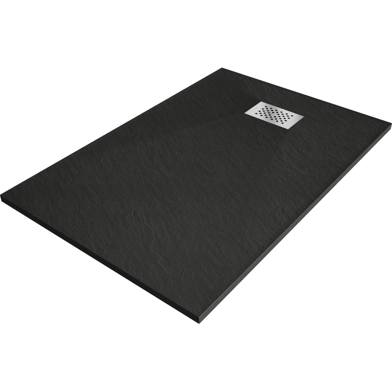 Mexen Hugo brodzik dreptunghiular SMC 120 x 90 cm, negru, mască inox - 42709012-X