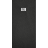 Mexen Hugo cadă rectangulară SMC 170 x 90 cm, negru, capac inox - 42709017-X