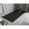 Mexen Hugo téglalap alakú SMC zuhanytálca 170 x 90 cm, fekete, inox burkolat - 42709017-X