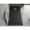 Mexen Hugo téglalap alakú SMC 170 x 90 cm, fekete, inox fedelezéssel - 42709017-X