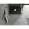 Mexen Hugo cadă de duș pătrată SMC 100 x 100 cm, negru, mascare inox - 42701010-X