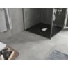 Mexen Hugo cadă de duș pătrată SMC 100 x 100 cm, negru, mascare inox - 42701010-X